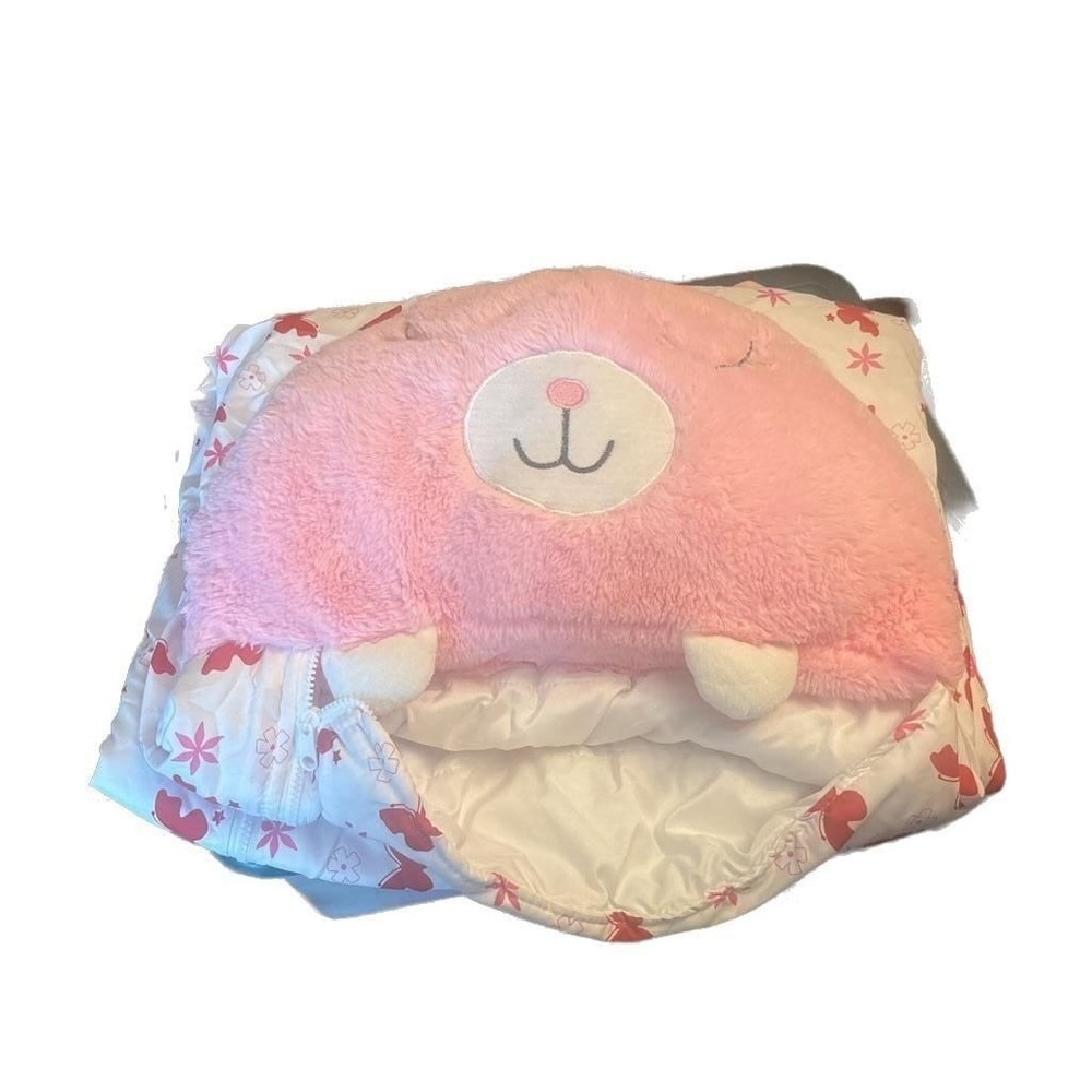 Perfect Play Pillow & Sleepy Sack In One! Pink Kitty,
